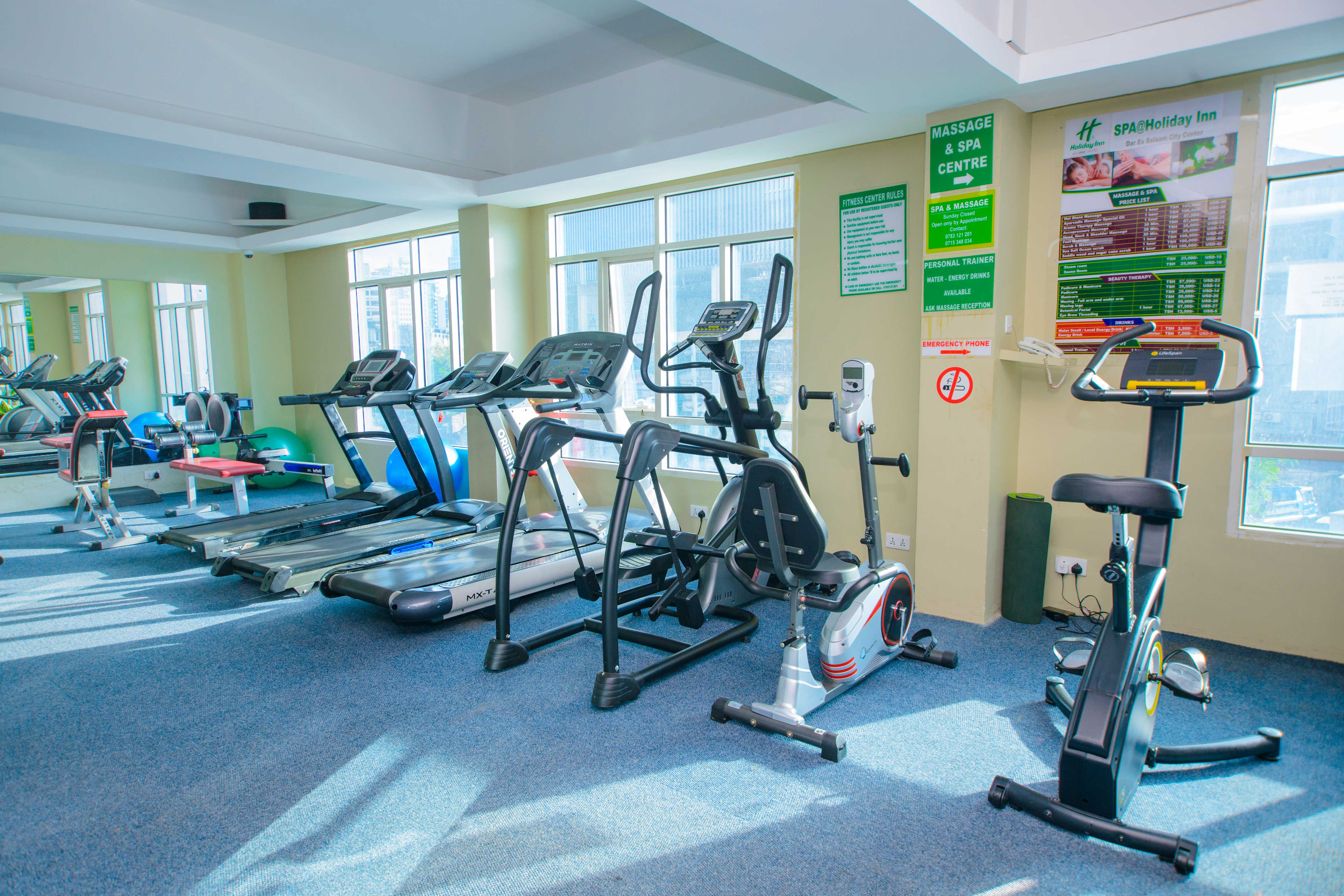 Gym at Holiday inn hotel in Dar es salaam